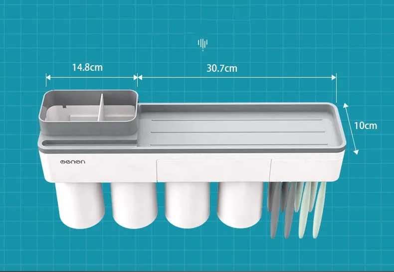Магнитный держатель для зубных щеток с адсорбцией, перевернутая чашка, настенное крепление для ванной комнаты, держатель для моющего средства, набор аксессуаров для ванной комнаты
