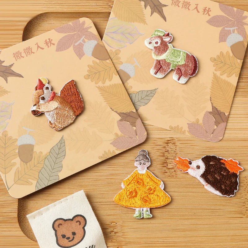 Bestickt Herbst Party Patches für Student Kleidung Taschen DIY Applique Stickerei Parches Eisen Auf Patch für Kleidung Caps