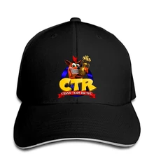 Летняя новая модная повседневная мужская бейсбольная кепка Crash Bandicoot с графическим принтом, черная бейсболка, остроконечная Кепка