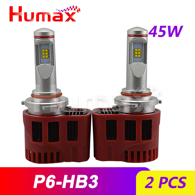 P6 2X H4 LED H11 H8 HB3 H7 H11 LED Auto Car Headlight 45W High Low Beam Bulb Automobile Lamp Light bulbs - Название цвета: HB3