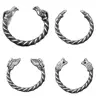 Trendy Handmade Customize Viking Wolf Wild Boar Bracelet For Men Cuff Tibetan Silver Odin Raven Opening Bangle Bracelets Jewelry 1