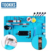 S-180 55x35 см BGA теплоизоляция силиконовый коврик для мобильного телефона ПК ремонт компьютера горячий воздушный пистолет станция коврик BGA пайка инструмент для ремонта