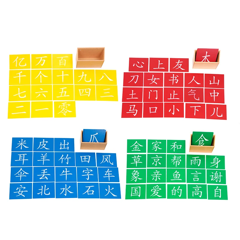 Chinese Letters Sandpaper Letters with Box To Learn and Write Chinese