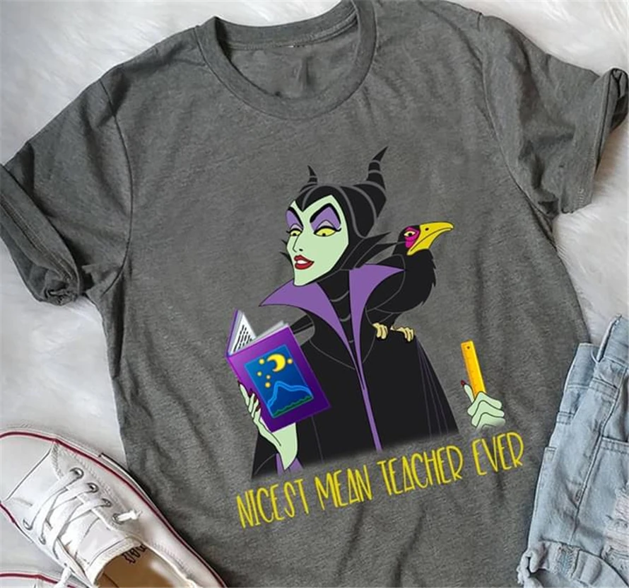 Maleficent симпатичная средняя учительница когда либо футболка Темный Хизер хлопок