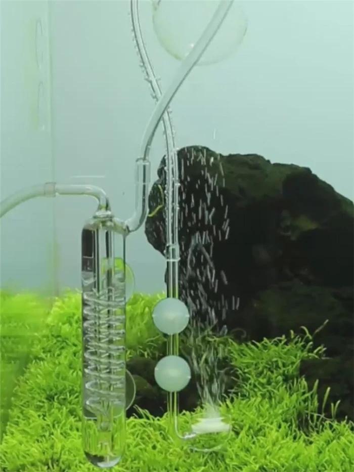 Aquarium CO2 Glass Bubble Counter for Fish Live Plant Nano Planted Tank HICA 
