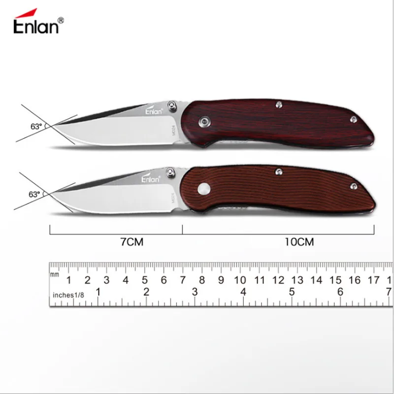 Enlan M024 8CR13Mov лезвие G10 или деревянная ручка для отдыха на природе, охоты, выживания, EDC, ножи для дайвинга, Мультитулы