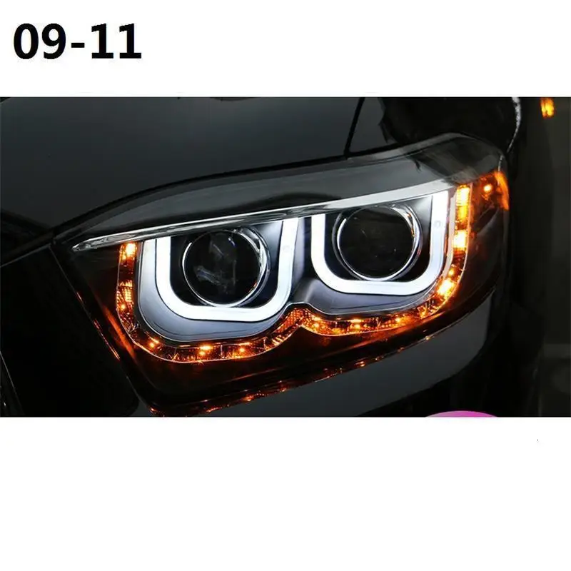 Drl лампа Cob Luces Para Авто боковой сигнал поворота, наружные светодиодные фары, автомобильные фары в сборе для Toyota Highlander