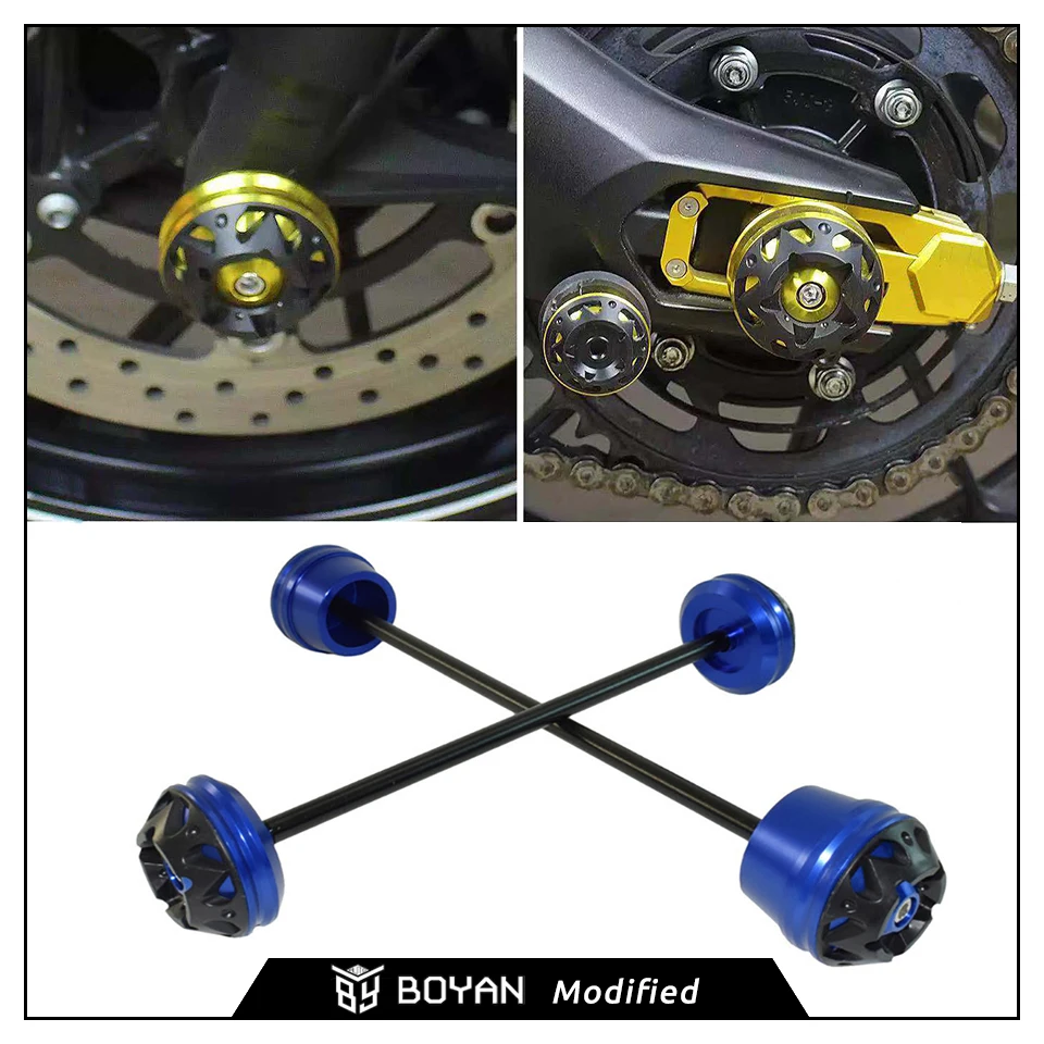 Для Yamaha MT 07 MT07 FZ07 FZ 2017 2018 2019 мотоциклетные ползунки переднего и заднего колеса с