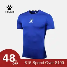 KELME мужские колготки тренировка, бег серии футболки высокая эластичность Тренажерный Зал Фитнес Спорт короткий рукав быстросохнущие футболки K15Z731