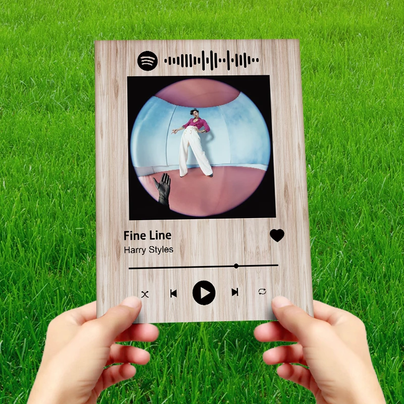 VIP personalizado de madera Spotify código 10*15CM 15*20CM 20*25CM 20*30CM