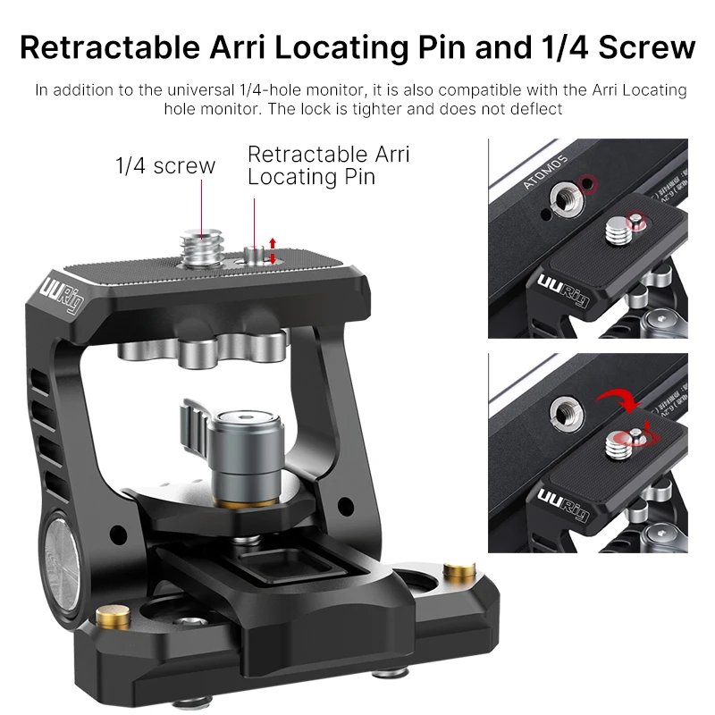 UURig R058 шариковая головка для монитора Feelworld S55 F6 PLUS FW759 FW568 FW572 FW279 LUT7 Bestview S7 DSLR