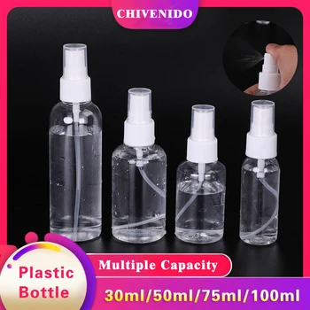 

30/50/75/100ml Plastic Refillable Bottle for Make Up Tools Spray Bottles Clear Container Empty Cosmetic Containers Wholesale