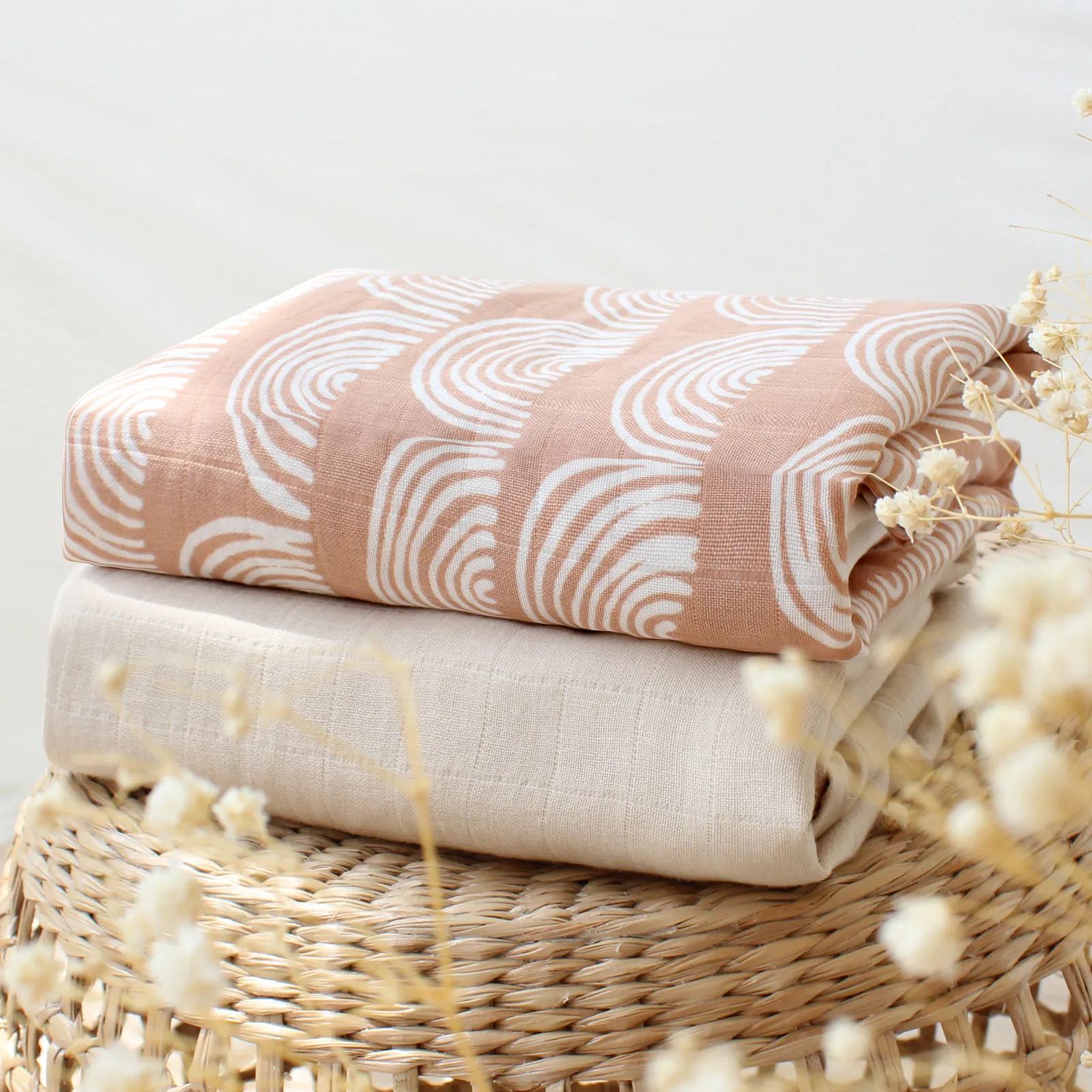 120x120cm �볪�� �𽽸� Swaddles ��ư ���̺� ���  ħ�� Swaddle Muslin Baby Blanket