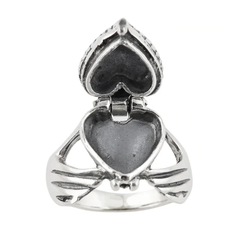 Finger Ring Heart Love Locket Coffin
