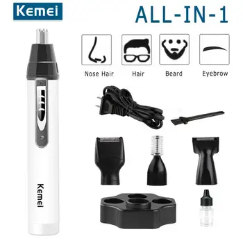 

KEMEI 4 in 1 Rechargeable Hair Clipper Cordless rechargeable razor haircut nose hair trimmer eyebrow trimmer dropship