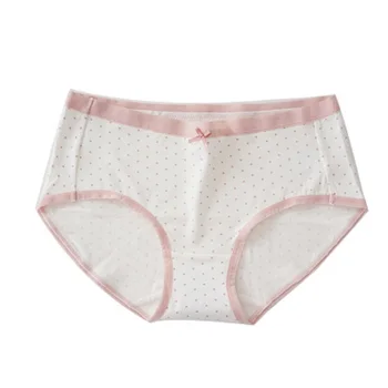

Women's Panties Briefs Modal Japanese Style Small Fresh Mid-waist Soft And Seamless Hip-lifting Print Girl Summer