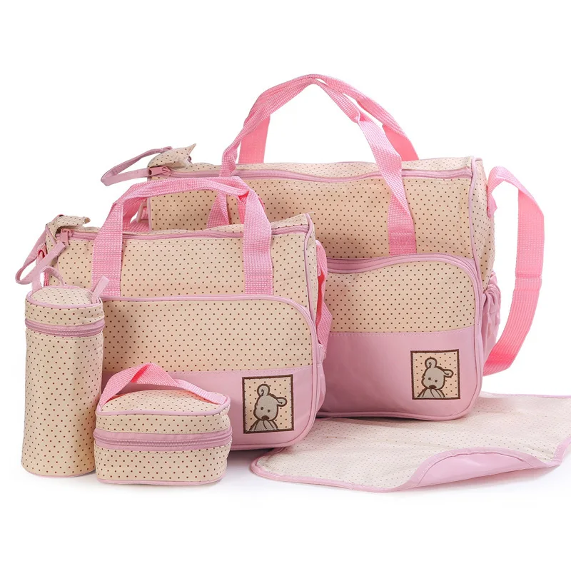  Hot Sale Classic Explosion Model 5 Piece Set Large Capacity US Version Mommy Bag Europe and America