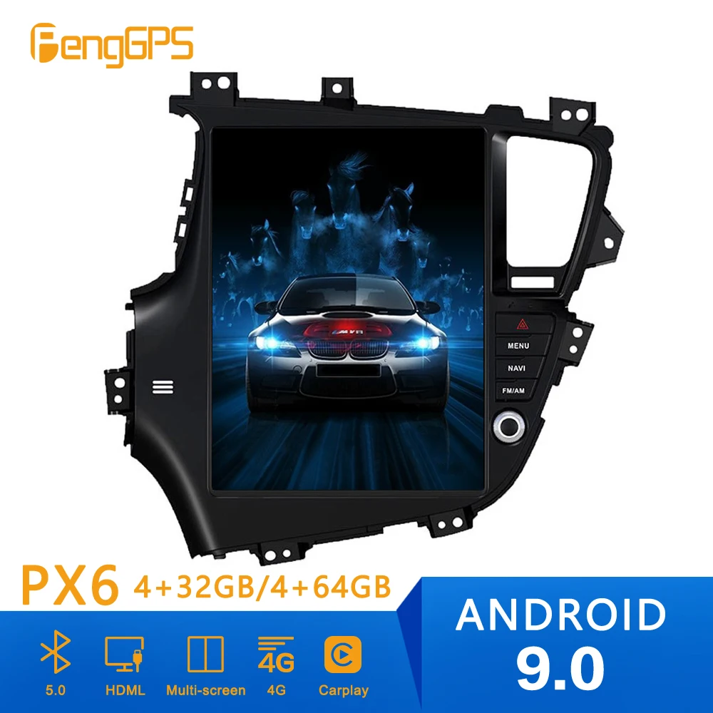 Автомагнитола в стиле Tesla Android 9 0 PX6 GPS навигатор для KIA K5 Optima 2010 2011 2013 автомагнитола