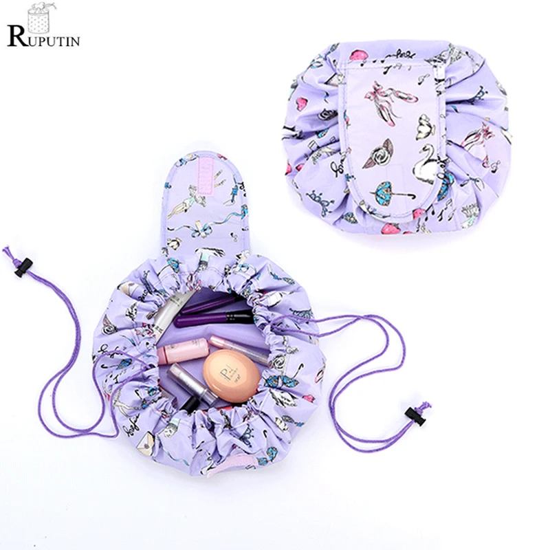 

Lazy Cosmetic Bag Large Capacity Toiletry Storage Bag Drawstring Storage Cosmetic Bags Women's Makeup Organizer Wash Beauty Kit