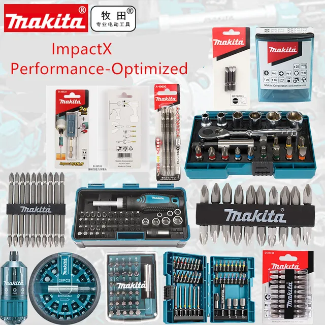 MAKITA ImpactX rendimiento optimizado de acero conductor poco conjunto métrica taladro tornillo poco conjunto B-54081 B-36170 B-45412 B-52467 D-58833 1