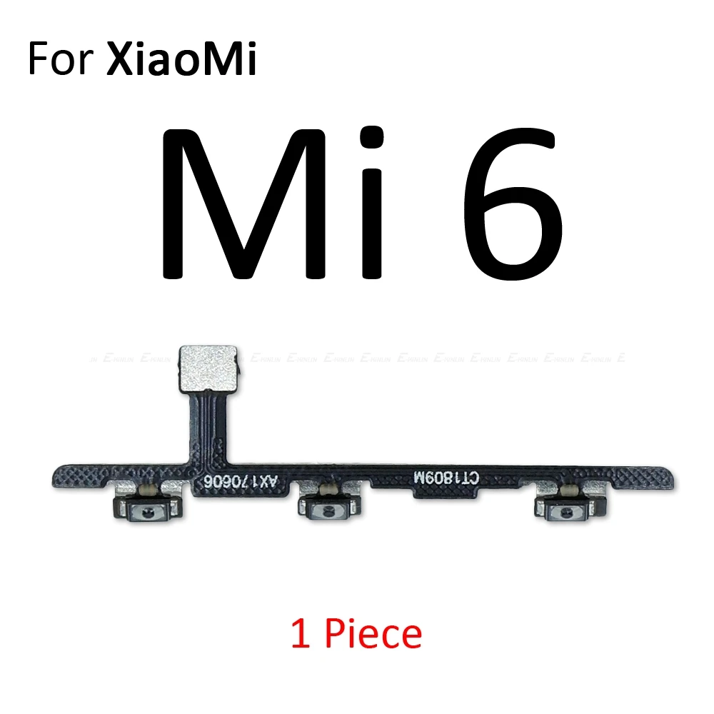 For Xiaomi Mi 6 Гибкий кабель с кнопкой включения и выключения громкости для Xiaomi mi 9T 9 8 A1 A2 Lite Red mi Note 7 6 5 Pro 7A 6A S2 PocoPhone F1 - Цвет: For Xiaomi Mi 6
