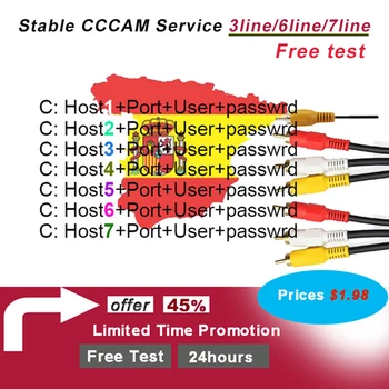 

Europe Cccam Cline for 1 year Spain DVB-S2 Germany Poland Portugal 3/6/7 Europe Cline for Gtmedia V8 satellite receiver