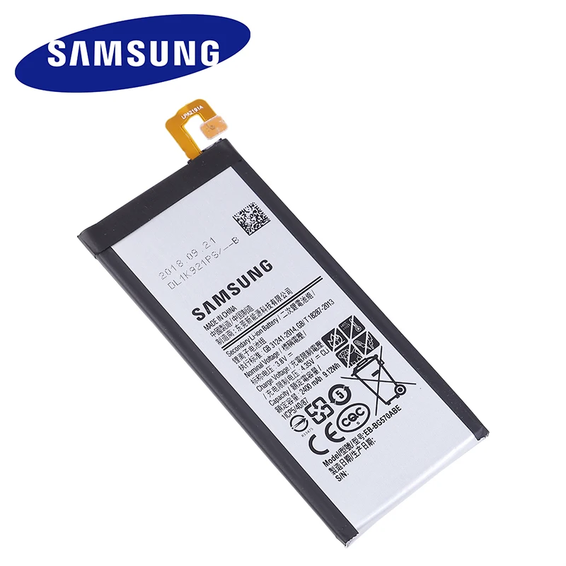 Сменный аккумулятор для телефона, EB-BG570ABE для, samsung Galaxy On5, G5700, G5510, J5 Prime, 2400 мА/ч