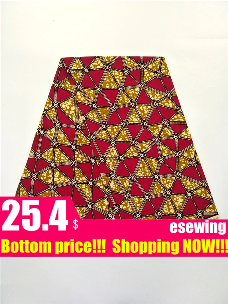 New African real wax print fabric 6 yards Cotton Ankara Nigeria Ghana dutch real wax for patchwork sewing african dresses 12103 - Цвет: 18