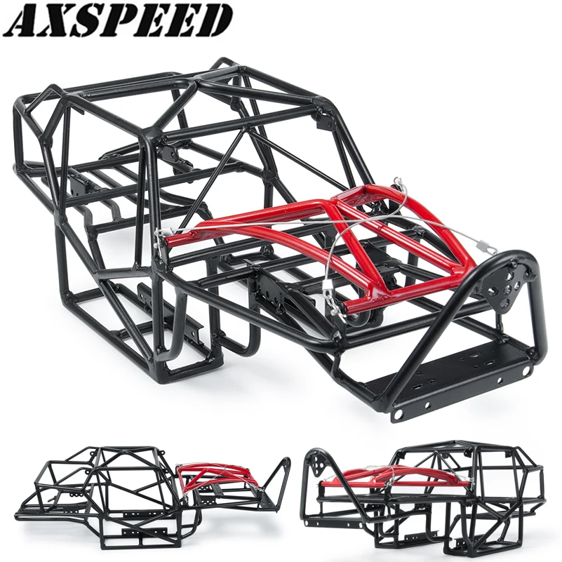 AXSPEED RC Car Metal Chassis Body Roll Cage Full Tube Frame for 1/10 RC Crawler Axial Wraith