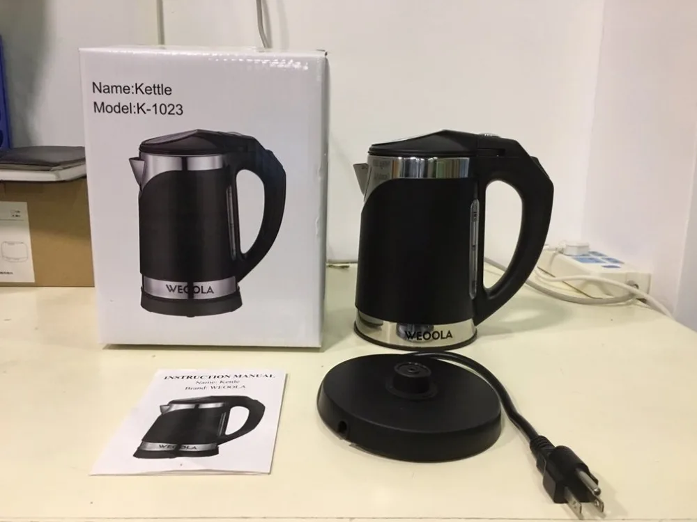 Electric Kettle Water Heater Boiler Automatic Shut-Off& Boil Dry Overheating Protection Stainless Steel Home Offfice