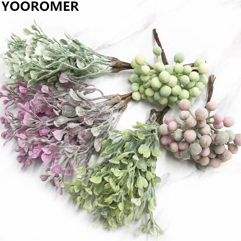 YOOROMER 6 шт. искусственные растения букет Рождественская елка свадебное украшение