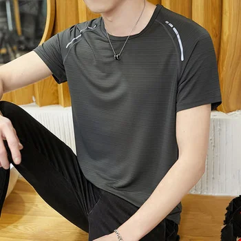 

Short-sleeved t-shirt men's casual simple bottoming shirt half-sleeved clothes 7979