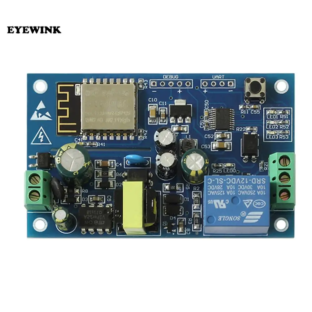 1-канальный сетевой релейный модуль ESP8266 220 В управление мобильным приложением Wi-Fi
