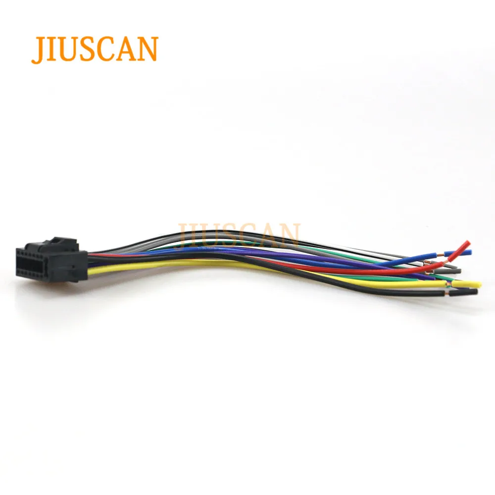 JIUSCA 15-003 Car ISO Harness Head Cable for KENWOOD DPX- for JVC KD-; Stereo Radio Wire Adapter Plug Wiring Connector Cable