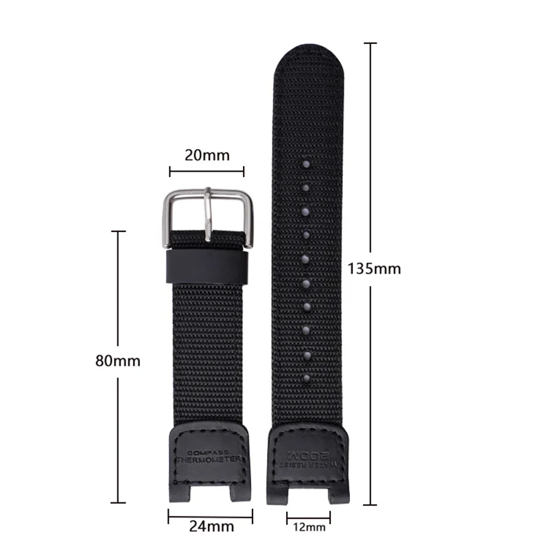 for Casio SGW 100 sgw 100 GW 3500B Military Green Nylon Watchband Waterproof Strap Replacement Driving