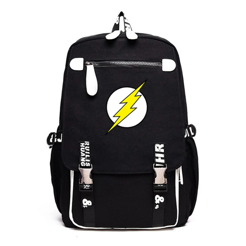 

New Fashion The Flash Backpacks for Man's and Women's Canvas Print SchoolBag Female Casual Travel Laptop Backpack Large-capacity