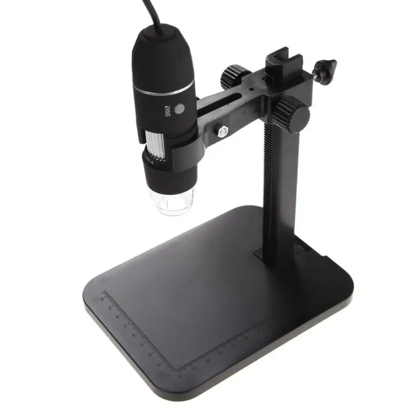 

8 LED 2MP USB Digital Microscope 800/1000X Endoscope Magnifier Camera with HD CMOS Sensor W/ Lift Stand W/ Calibration Ruler