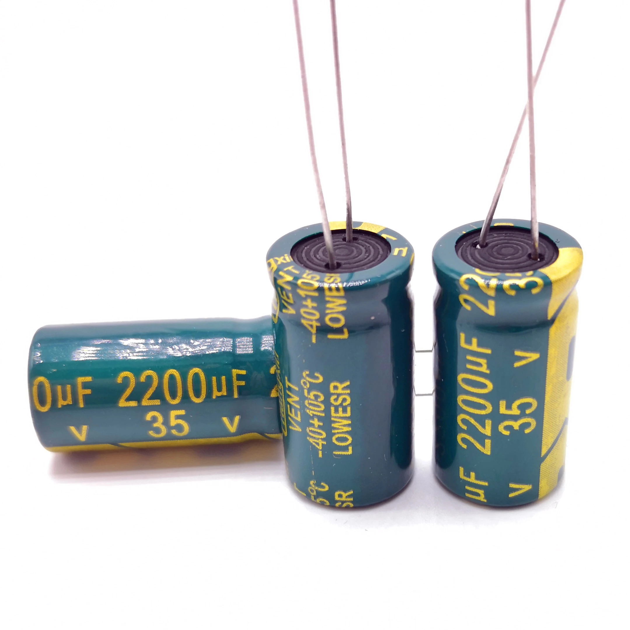 Алюминиевый электролитический конденсатор высокой частоты 35 в 2200 мкФ размер 13*25