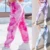 2020 Tie Dye Тренировочные Брюки Женские Эластичные брюки с высокой Талией Повседневные Свободные Брюки Женские Модные брюки Беговые брюки