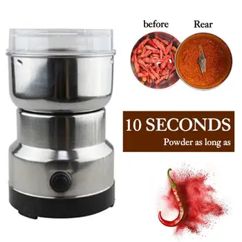 

Coffee Grinder Electric Multifunctional Home Coffe Machine Kitchen Tool Stainless Steel Coffee Bean Nut Grinder Milling Machine
