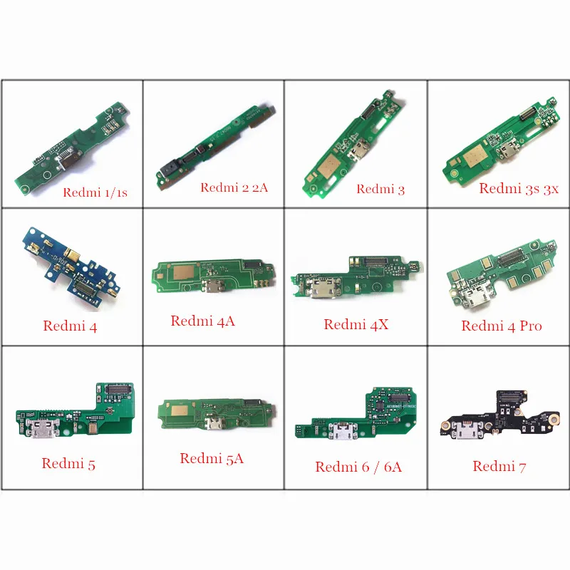 

USB Charging Port Dock Connector Board Flex Cable for Xiaomi Redmi 1/1s 2/2A 3 3S 3X 4A 4X 4 Pro 5 5A 6 6A 7