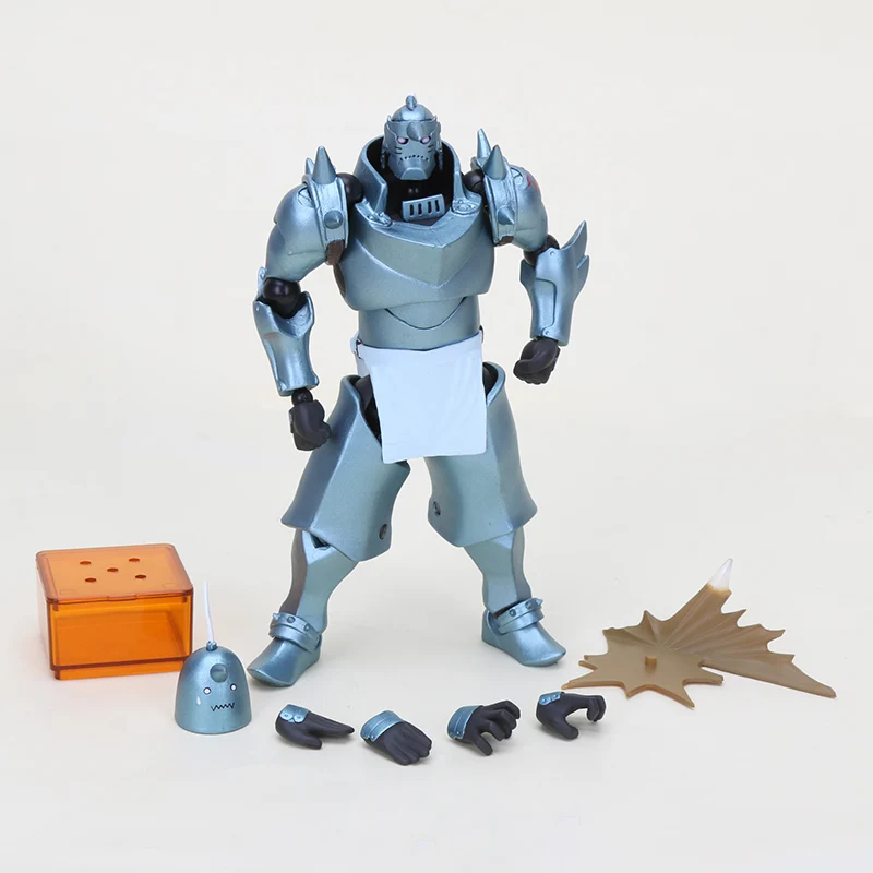 without box 16 см Аниме Стальной алхимик фигурка Альфонс Элрик REVOLTECH YAMAGUCHI 117 фигурка модель игрушки - Цвет: without box
