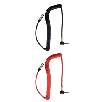 

3.5mm Jack Male to Female Cable Earphone Headphone Audio Extension Cable Extendable Flexible Spring Cord Portable Audio Cable