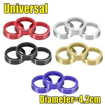 

3Pcs 4.27cm Universal Car Air Conditioning Switch Knob Ring Cover Car Styling For VW Golf 7 Tiguan Atlas T-roc Button Aluminium