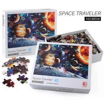 

1000 Pieces Jigsaw Puzzles Educational Toys Scenery Space Stars Educational Puzzle Toy for Kids birthday Gift Stickers