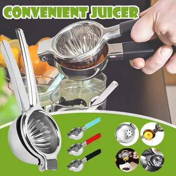 

Kitchen Tools Lemon Squeezer Stainless Steel Orange Juicer Fruit Juice Reamers Fast Handle Press Multifunctional Tool #yl10