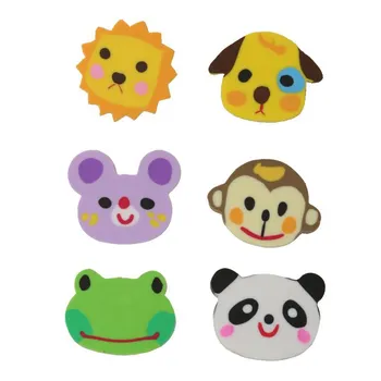 

6Pcs Animal Shaped Eraser Rubber Child School Stationery Creative Toy