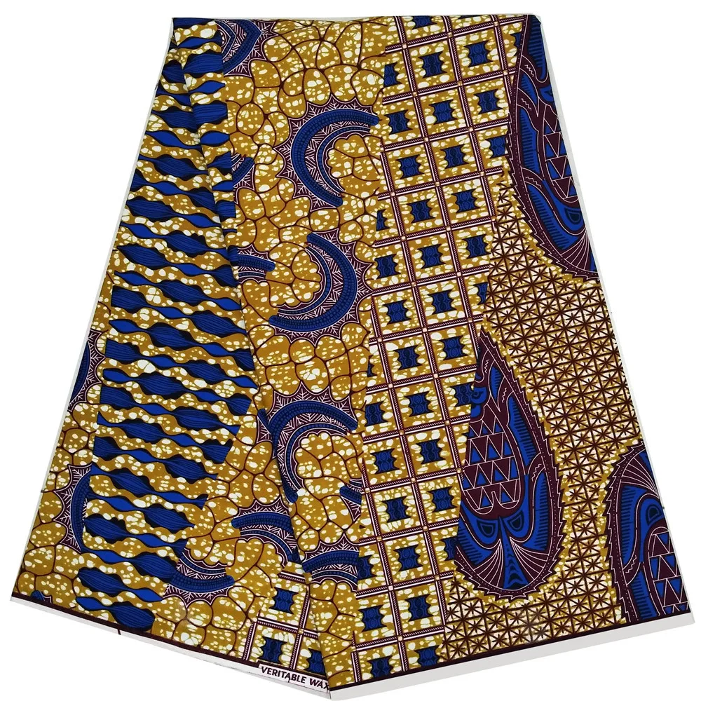 

Veritable Dutch wax African Wax Prints Fabric 6 Yards Ankara wrapper printed pattern 100% cotton