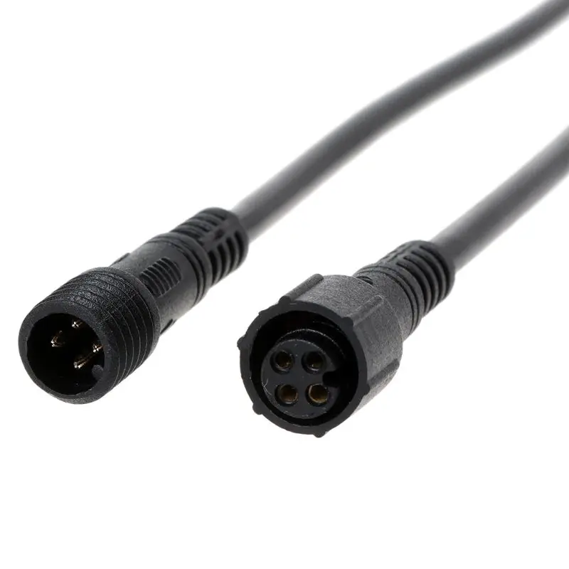 5 пар Водонепроницаемая Мужская и женская 4pin провода разъем черный кабель для светодиодные полосы освещения электроники