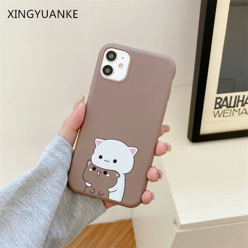 kawaii phone cases samsung Cute Bear Back Cover For Samsung Galaxy A10 A30 A20E A32 A52 A72 A41 A11 A12 A02S M21 M31S M51 A6 A7 A8 Plus 2018 Silicone Case silicone case samsung Cases For Samsung